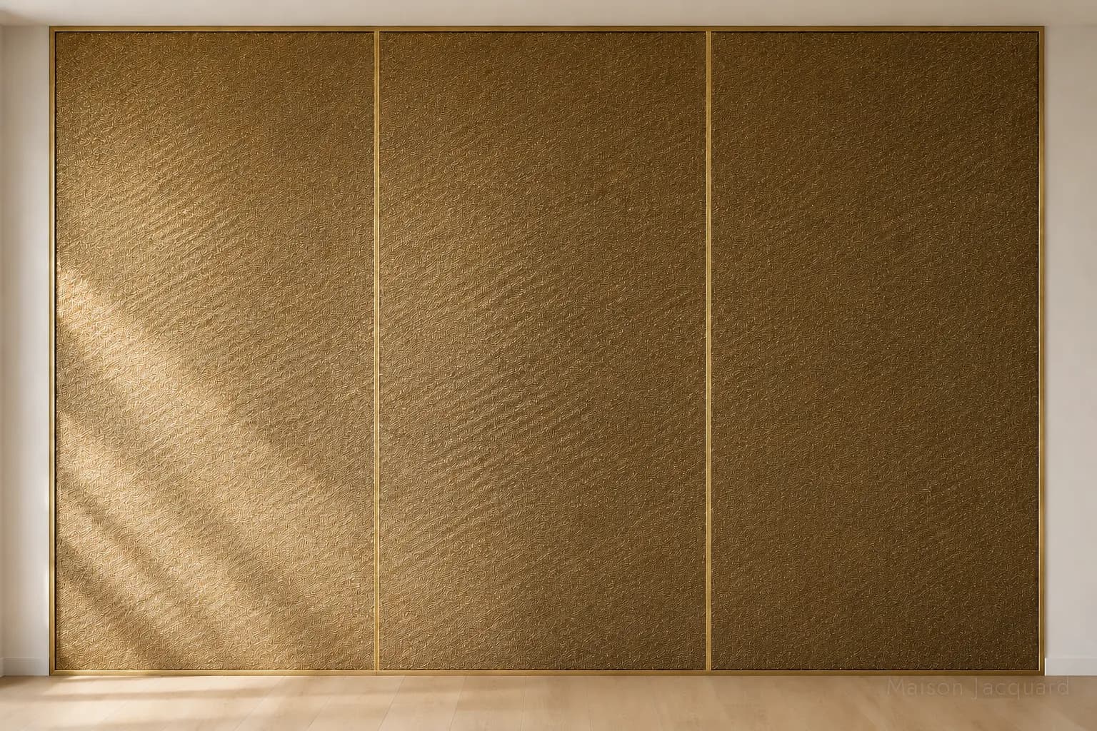 Woven copper wall panel installation